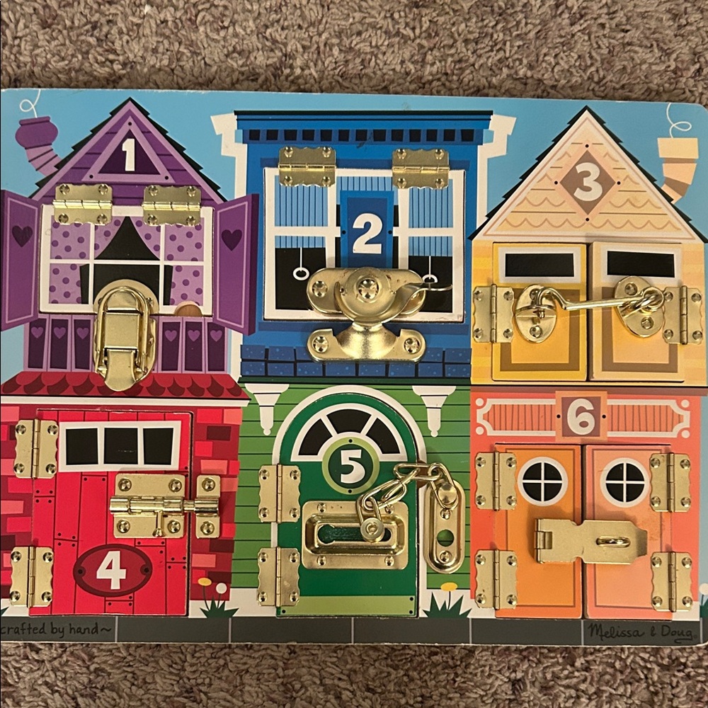Melissa & Doug Colorful Wooden Latch Board
